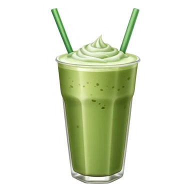 an iced matcha latte with no whip cream on top sticker