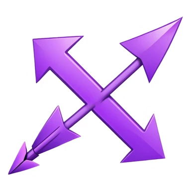 una flecha morada mirando a la derecha seccionada en dos partes  sticker