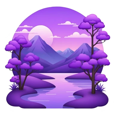 Purple Aesthetic Scenery Deco sticker