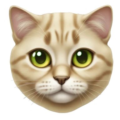 british cat golden with green eyes sticker