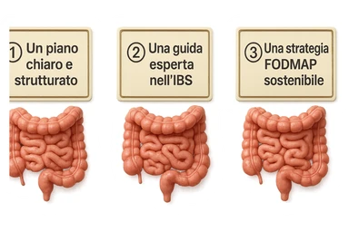 emoji stile iphone di 3 targhette numerate con intestino realistico davanti ad ogni targhetta, le targhette sono:
"1 – Un piano chiaro e strutturato
2 – Una guida esperta nell’IBS
3 – Una strategia FODMAP sostenibile"
, iperrealistico 4k sticker