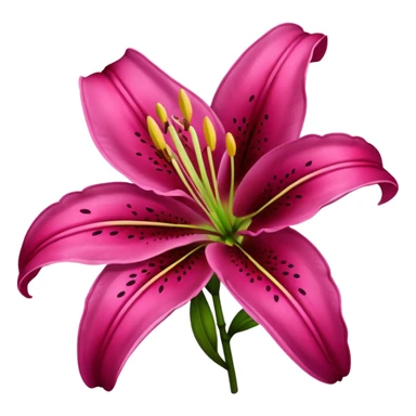 dark pink lilium sticker