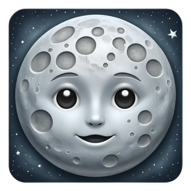 moon without face  sticker