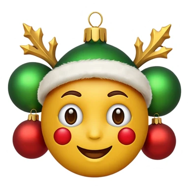 create an emoji with christmas decorations sticker