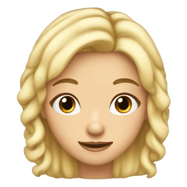 fille blonde avec des racines brunes au yeux bleu sticker