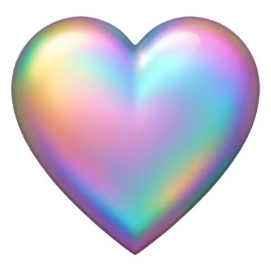 heart with a subtle holographic effect sticker