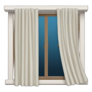 window with wind blowing in the curtains sticker