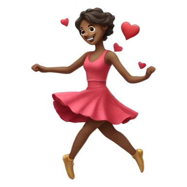 Twirling with hearts sticker