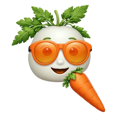 A carrot with sunglasses sticker