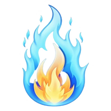 blue fire sticker