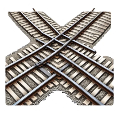 Train Tracks top view  sticker