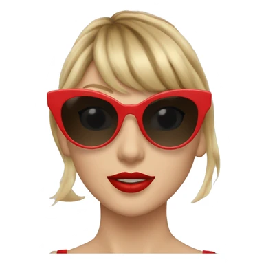 taylor swift red cateye sunglasses sticker