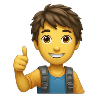 boy thumbsup sticker