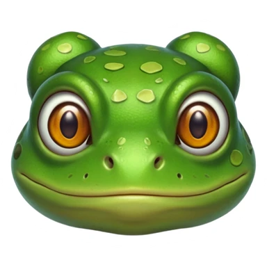 Frog with almond eyes sticker