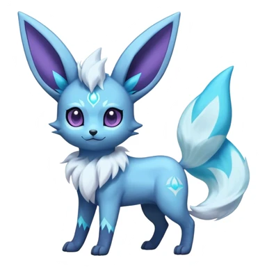 Fluffy celestial Glaceon-Espeon-Umbreon-hybrid, full body sticker