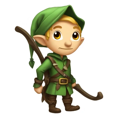 rogue male elf with bow sticker