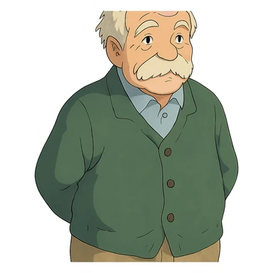 elderly white grandfather sticker