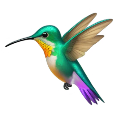 Hummingbird with aura of electrical power sticker
