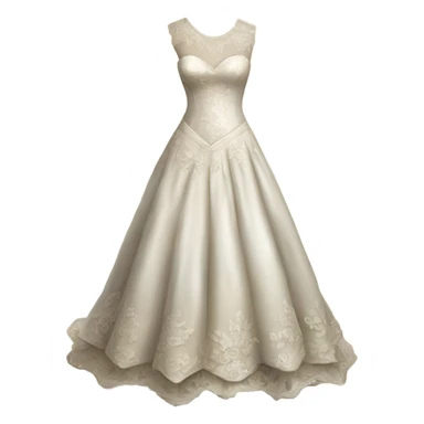 Hyper Realistic ornate 
Rustic Wedding dress displays sticker