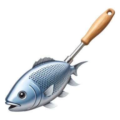 Metal tool for peeling off fish scale  sticker