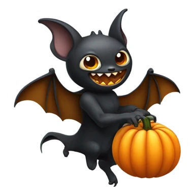 Bat carrying a pumpkin  sticker
