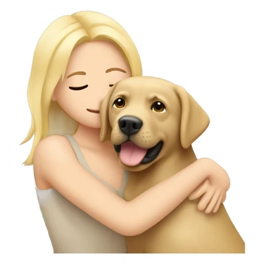 Labrador beige in Blonde Woman hug  sticker