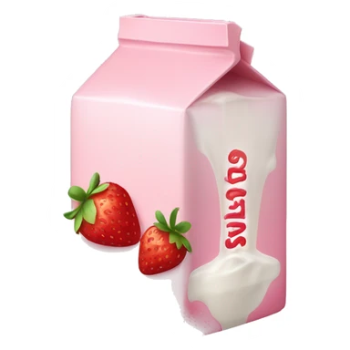 strawberry milk box sticker