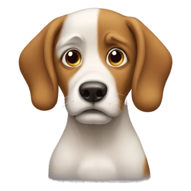 Tensed dog sticker
