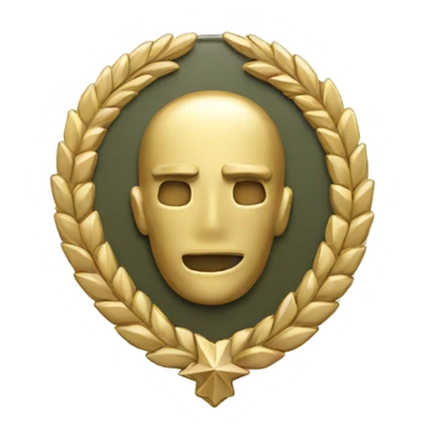 gold military badge sticker