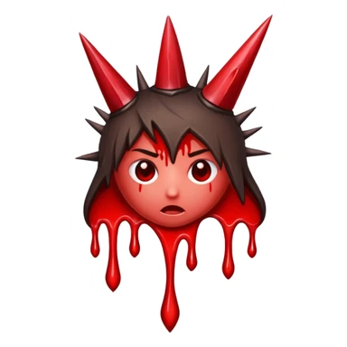 thorn with blood dripping from it  sticker