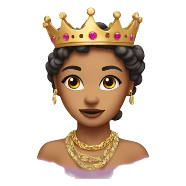 Sassy girl jaguar with crown sticker