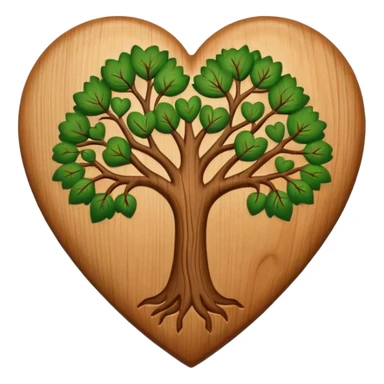 heart with a tree motif sticker