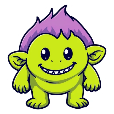 Classic troll face meme with creepy smile, popular on YouTube sticker