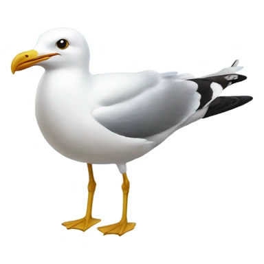 Seagull with bow  sticker