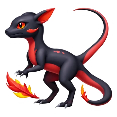 Salandit-Umbreon-Charmeleon-Fakémon-hybrid-creature (full body)  sticker