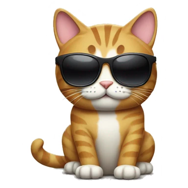 Cat with sunglasses sticker