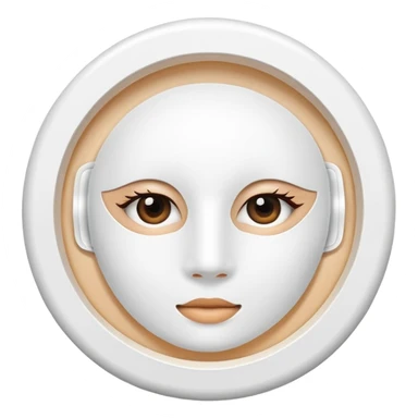 a beauty product box of skincare white rounded eyehole mask pack sticker