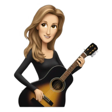 celine dion qui joue de la guitare sticker