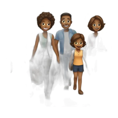 Family trip by plane sticker