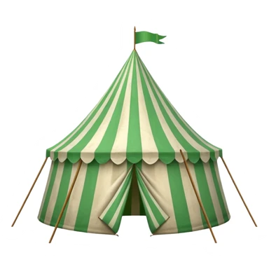green carnival tent sticker