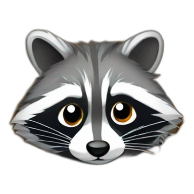 Funny raccoon digging through crumpled paper sticker