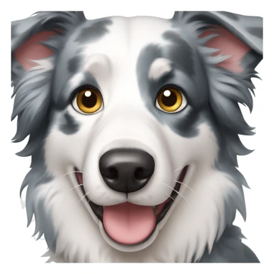 Blue merle border collie dog sticker