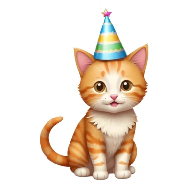 Ginger kitten birthday sticker