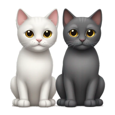 Dark gray scotish cat and colour point cat sticker