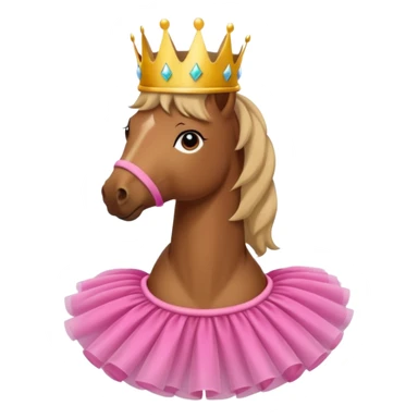 Brown horse With a Tütü und einer Krone  sticker