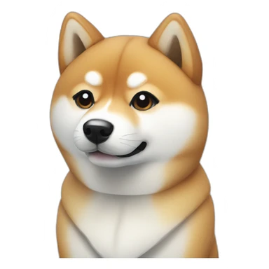 Shiba in snow sticker