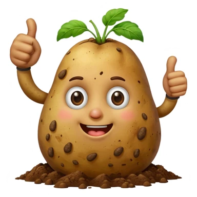 Make A potato doing thumbs up sticker
