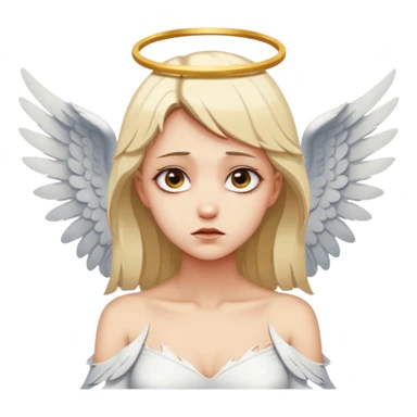 Female angel with torn wings, exposed collarbones, sorrow and lust intertwined sticker