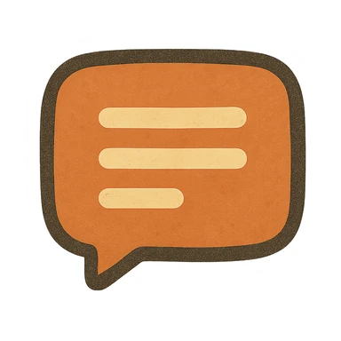 A modern, minimalistic icon of a message in flat design style, using bright and harmonious colors, suitable for mobile and web applications. sticker