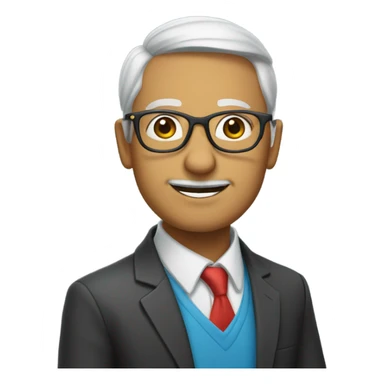 teacher with unreasonably large glasses sticker